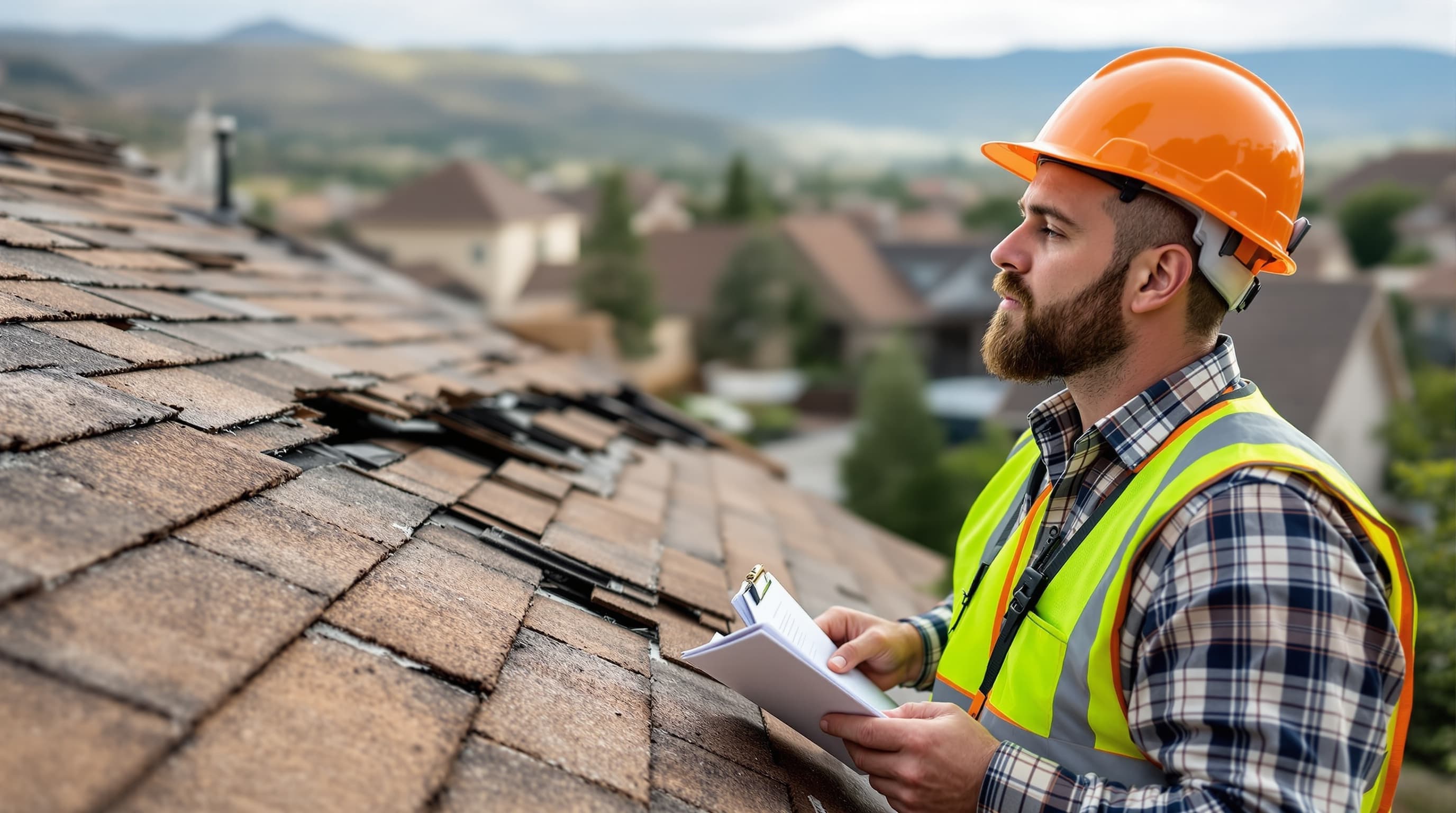 Roof inspection after storm damage