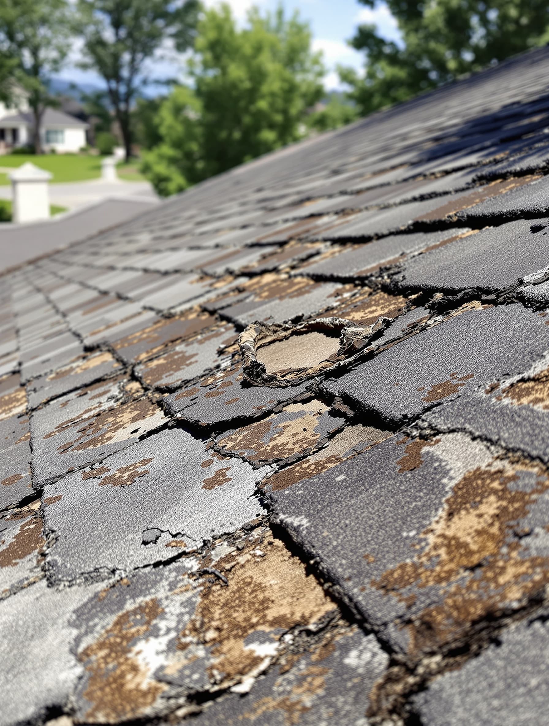 Before: Full Re-Roof — Two Story